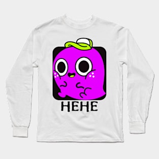 Cute Animation Happy Smile HeHe Long Sleeve T-Shirt